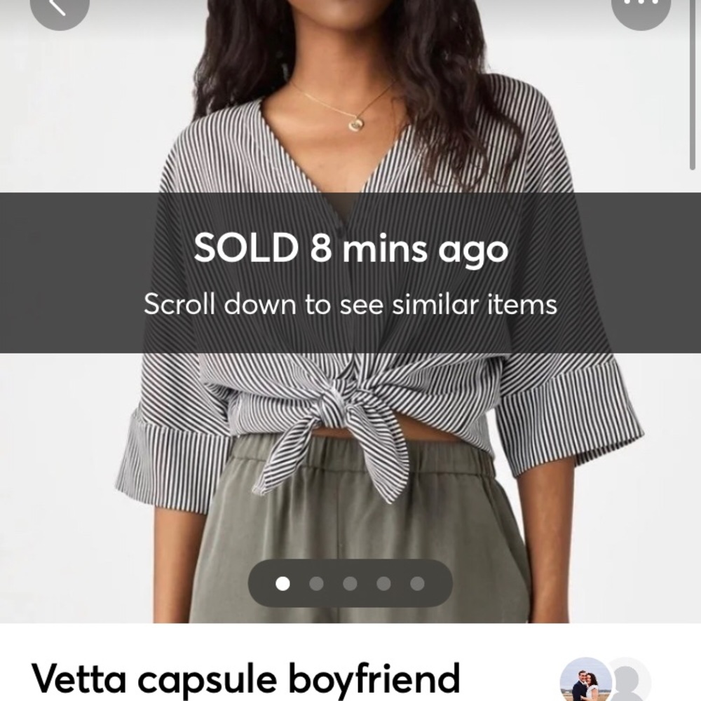 Vetta Capsule Boyfriend shirt , striped M
